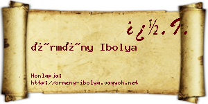 Örmény Ibolya névjegykártya